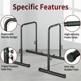 Power Tower Pull Pull Up Rod Stand, Adjustable Height Heavy Duty Multi Functional Fitness Training Equipment (Color: BLACK)
