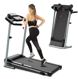 Folding Treadmill For Home Use (Color: BLACK)
