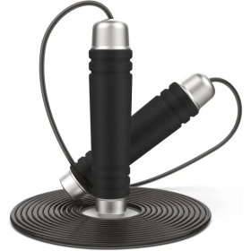 Tangle-free Adjustable Speed Jumping Rope (Color: BLACK)