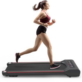 Under Desk Treadmill Machine Walking Pad For Home Office (Color: BLACK)