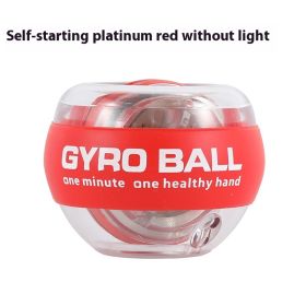 Metal Wrist Ball Fitness Gyro Arm Strength Muscle Training (Option: Red without light)