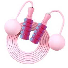Rope With 2 In 1 Training Adjustable Ropeless Skipping Rope Fitness Weighted, Adjustable Weighted Cordless Jumping Rope For Kids Men Women, Cardi (Color: PINK)