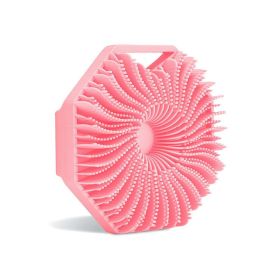 Silicone Body Brush For Showering, Exfoliating Body Scrubber For Sensitive Skin, Eco Friendly Shower Scrubber For Body, Ideal For Men And Women (Color: PINK)